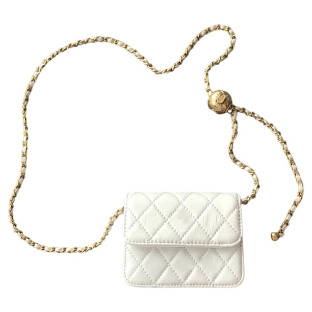Mini riñonera Satchel Sling FLhrweasw Monedero Casual Citas diarias (Grande) Blanco