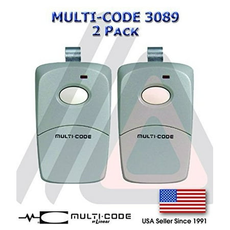 2 Pack 3089 Linear Multi-Code Remote Transmitter Gate Garage Opener Brand (Best Sliding Gate Opener)