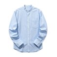 thumbnail image 5 of Admvng Men's Dress Shirt Long Sleeve Collar Stretch Slim Fit Solid Business Button Down Daily Shirts, 5 of 5