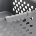 thumbnail image 5 of IRIS Medium Plastic Storage Basket for Organizing, Gray, 5 of 10