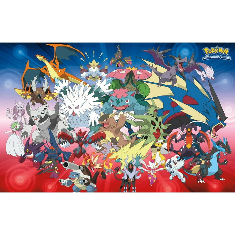 Mega Pokedex Poster Pokemon Digital Art Print 