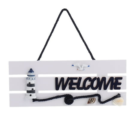 

NUOLUX 1pc WELCOME Hanging Tag Wooden Vintage Style Wall Wooden Hanging Pendant