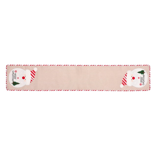 Camino de mesa de fiesta de Navidad Mantel de comedor Papá Noel Ambiente de vacaciones Adorno de escritorio Decoración de hotel Artesanía Papá Noel Vogacara HA009110-01