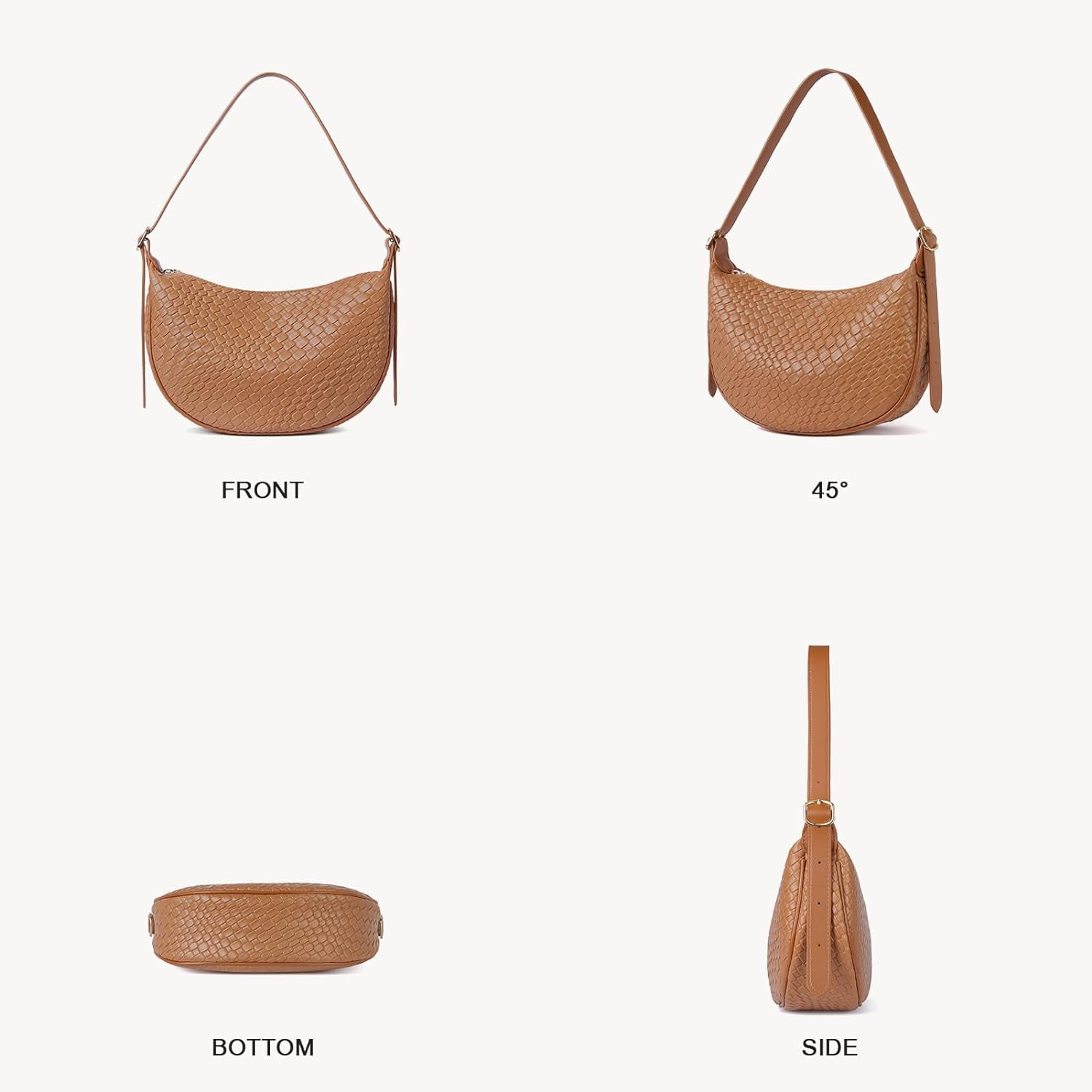 Purses for Women Small Crossbody Bags Crescent Shoulder Bag Hobo Handbag with Adjustable Strap