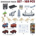 thumbnail image 4 of Dinosaur Race Track Toys for Kids , Train Tracks Set 169 Pcs with Dino Cars, Toy for Boys 3 6 , Christmas Birthday Gifts for Children, 4 of 11