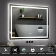 thumbnail image 3 of 45"x 30" LED Bathroom Mirror with Lights, Dimmable, Anti-Fog, Backlit + Front Lit, Smart Bathroom Vanity Mirror for Wall, Memory Function, Shatter-Proof (Horizontal/Vertical), 3 of 9