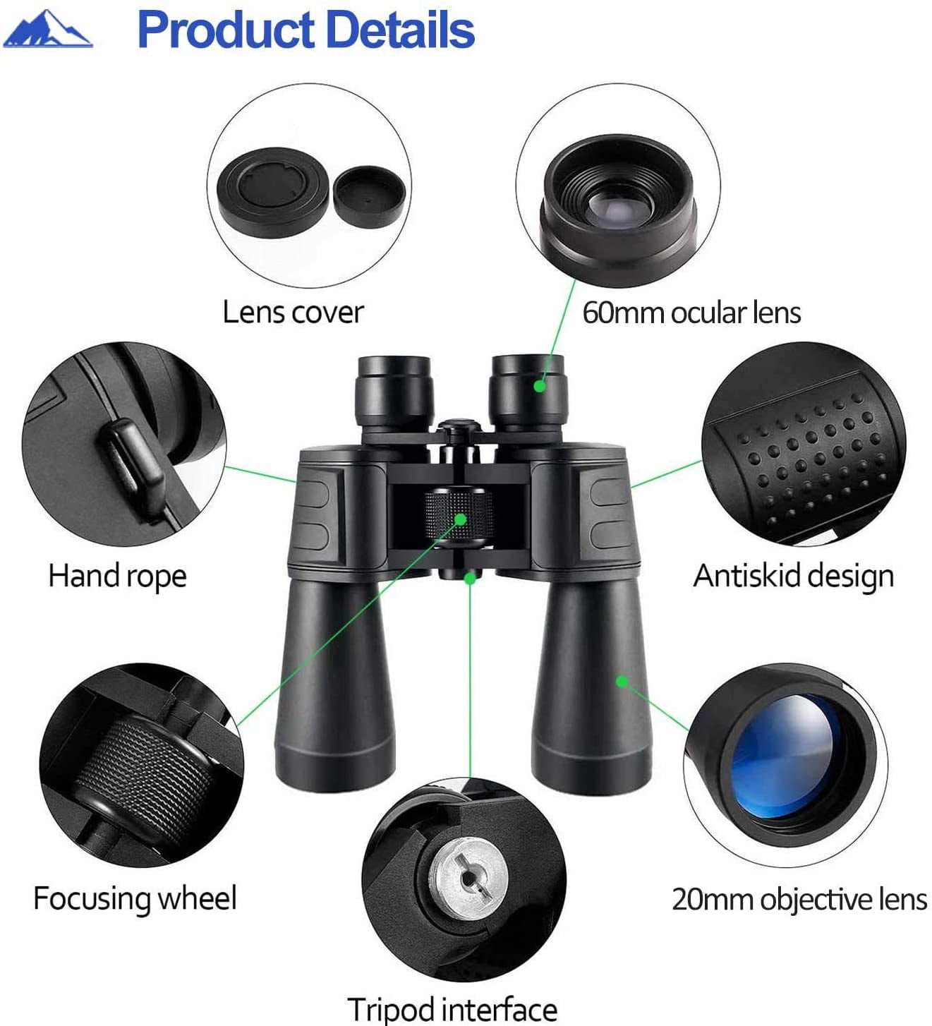 Sports Events 60x90 Binoculars for Adults HD Professional/Waterproof Binoculars with Low Light Night Vision High Power Telescope for Outdoor Sports Concerts 