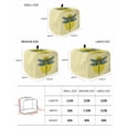 thumbnail image 2 of Blue Dragonfly Toaster Cover 4 Slice, Large Kitchen Appliance Covers, Yellow Vintage Art Toaster Oven Cover with Loop, Bread Machine Cover Polyester Dust Cover Protection, 2 of 4