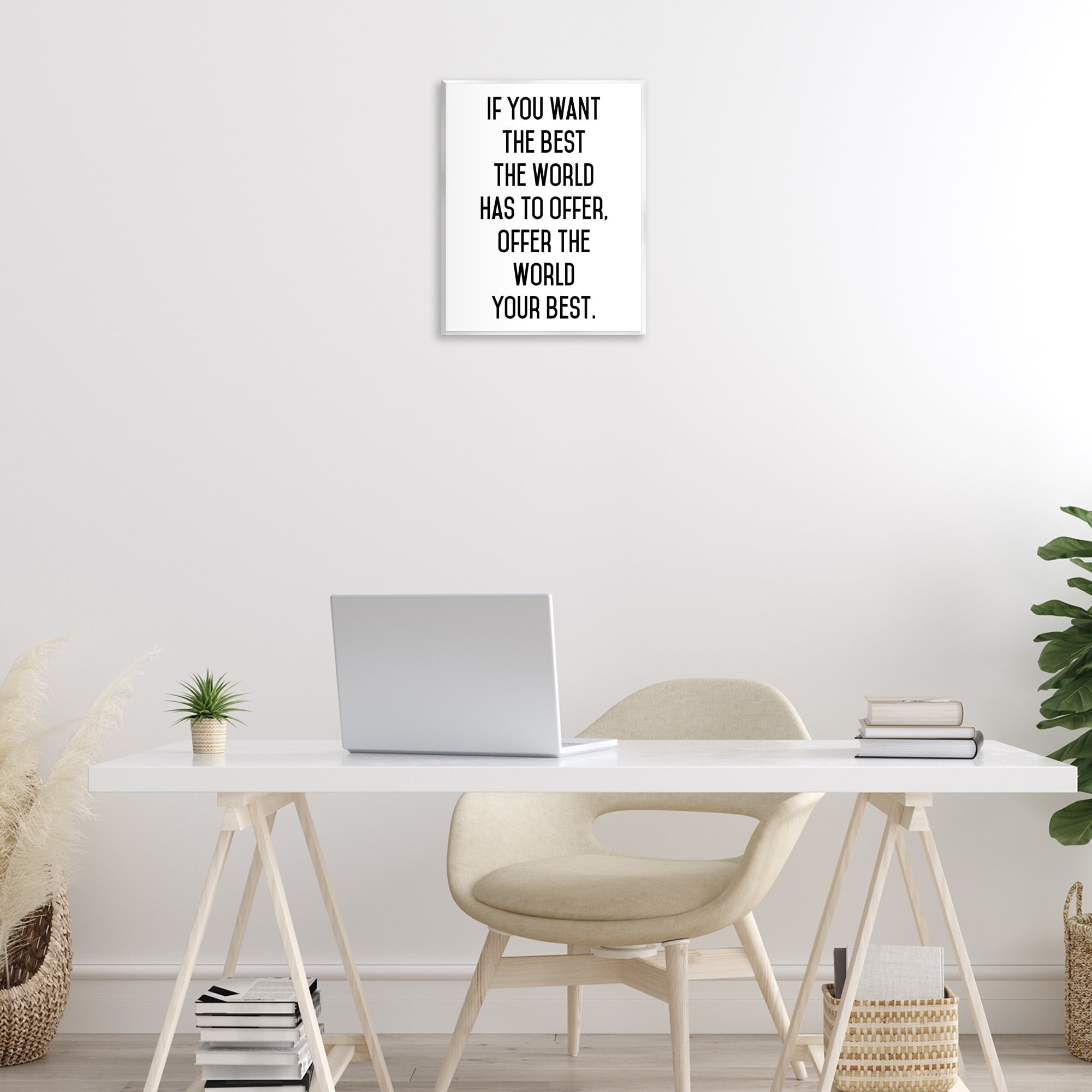 Offer The World Your Best Wall Plaque Art, design by Lettered and Lined