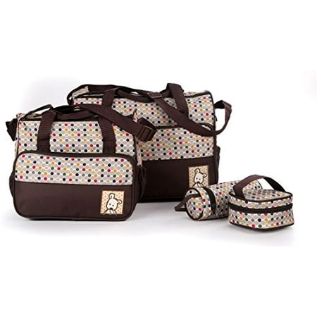 - SoHo- Candy Blast Diaper bag with changing pad 5 pieces set (Brown Sugar)