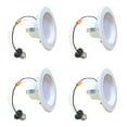 thumbnail image 3 of Bulbrite Pack of (4) 9W 4” Canless Recessed Fixtures with Adjustable Gimbal Ring - White, 3 of 3