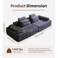 thumbnail image 3 of Garaneeds 113" Gray Modular Sectional Sofa for Living Room - Boneless Cloud Couch, No Assembly Required, 3 of 7