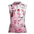 thumbnail image 2 of Flamingo Golf And Wine Christmas Golf Team Funny Women Sleeveless Polo XS-4XL, 2 of 5