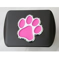 thumbnail image 2 of LFPartS Bear Dog Animal Paw Foot 3D Emblem Metal Trailer Hitch Cover Fits 2" Receivers (Pink on Black), 2 of 3
