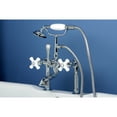 thumbnail image 3 of Kingston Brass CC112T1 Vintage 7" Center Deck-Mount Clawfoot Tub Faucet with Hand Shower, Polished Chrome, 3 of 7