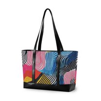 FORMRS Laptop Tote Bag for Women with 15.6" Computer Compartments Handbag, Stripes Pattern