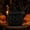 Black-D(resin), variant on Halloween Black Wicker Pumpkin Decorations,Halloween Candy Basket Lantern Pumpkin Candle Holder with Witch Hat Shape Lid,for Home Office Haunt House Halloween Party Table Decorations