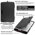 thumbnail image 2 of 6X Clip Board Organizer Clipboards with Storage Nursing Clipboard Foldable File Folder Plastic Clipboard (Black), 2 of 7