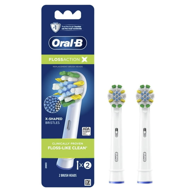 Oral-B FlossAction Electric Toothbrush Replacement Brush Heads Refill (2 count)