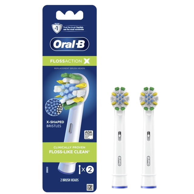 Oral-B FlossAction Electric Toothbrush Replacement Brush Heads Refill (2 count)