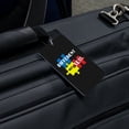 thumbnail image 5 of Different Not Less Autism Puzzle Pieces Luggage Card Suitcase Carry-On ID Tag, 5 of 7