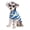 Blue, variant on Dog Shirt Polo Shirt Striped Collar Puppy Clothes Sping Summer Button up Pet Clothes for Small Medium Dogs for Boy Girl Pet
