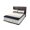 Navy blue Khaki, variant on Bed Skirt Twin Size 18 Inch Drop, Haze Blue Grey Stripe Wrap Around Bed Skirts Set - 1 Bed Sheet & 1 Pillowcase(30"x20"), Modern Art Horizontal Striped Dust Ruffle Bedding Sets