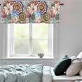 thumbnail image 6 of Valance Curtains for Windows Bohemian Floral Kitchen Curtians Window Treatment Boho Flowers Topper Curtain Rod Pocket Valances for Kitchen Bathroom Living Room 54x18in, 6 of 9