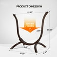 thumbnail image 3 of Wooden Hammock Stand Only, Sun Protection & Rain Resistant, Heavy Duty Premium Solid Wood Hammock Chair Stand for Indoor or Outdoor Use, Brown （Without Hammock Chair）, 3 of 7