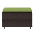 thumbnail image 2 of vidaXL Garden Footrest with Cushion Brown Poly Rattan, 2 of 4