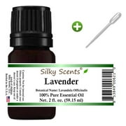 Silky Scents Pure Essential Oils, Lavender, 2 Oz + FREE Eyedropper