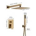 thumbnail image 6 of Boyel Living Rain Shower System 10 inches Wall Mount Shower Faucet Set with Handheld Combo Set,Brushed Gold, 6 of 9
