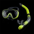 thumbnail image 2 of HURRISE Diving Mask Set,Adult PVC Tempered Glass Mask Silicone Mouthpiece Semi-dry Breathing Tube For Diving,Yellow, 2 of 7