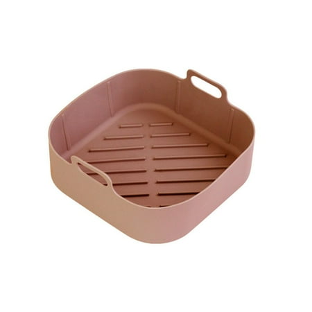 

Grill Pot Tray Pizza Plate Cooking AirFryer Accessories Baking Basket Replacement Liners Square Silicone Pot For Air Fryer COFFEE