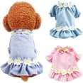 thumbnail image 1 of SPRING PARK Spring Summer Dog Dresses Dog Princess Skirt ,Cute Dog Skirt,Flower Design Two-legged Pet Dress for Small Dog Girl, 1 of 7
