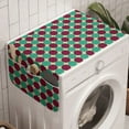 thumbnail image 1 of Abstract Washing Machine Organizer, Geometric Circles in Squares Different Tones Modern Unusual Retro Hipster, Anti-slip Fabric Top Cover for Washer and Dryer, Pale Sea Green Plum, by Ambesonne, 1 of 1