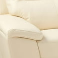 thumbnail image 4 of Cortesi Home  Phoenix Genuine Leather Sofa, Cream 80", 4 of 7