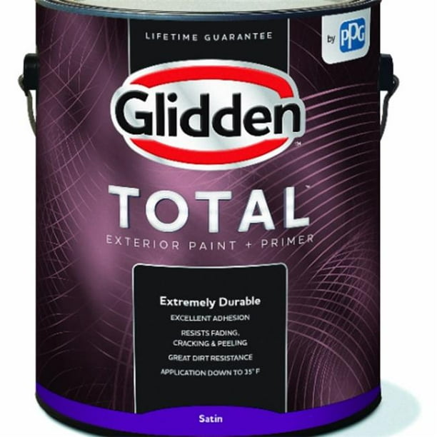 PPG Glidden GLTEX40WB01 Total Exterior Latex Satin White Pastel Base