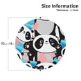thumbnail image 3 of Balery 6 Pcs Panda Cute Pink Heartsleather Coasters Set, Drink Table Cup Coasters For Living Room Kitchen Coffee Decor, 3 of 9