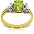 thumbnail image 2 of Galaxy Gold 14k Yellow Gold Ring with Genuine Diamonds and Natural Oval-Shaped Peridot - Size 7.0, 2 of 2