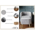 thumbnail image 5 of Castle Place Modern Upholstered Velvet Accent Chair with Stool, Black, 5 of 5