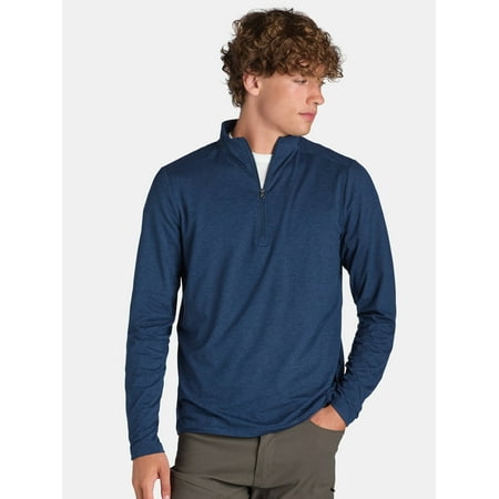Athletic Works Men's Super Soft Quarter Zip Pullover, Sizes S-3XL