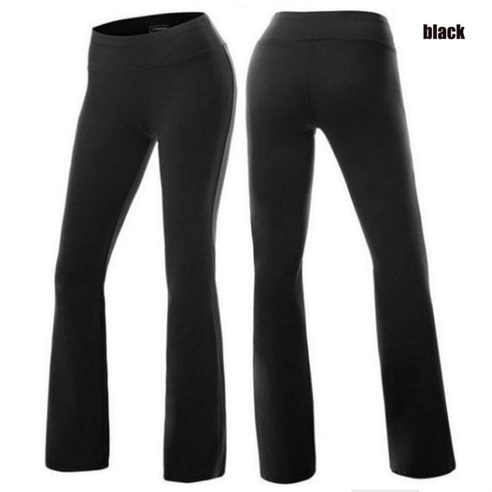 EIMELI Cycle Topshop Women Flare Wide Legging Elastic Solid Color Trousers Bell Bottom Yoga Long Pants Casual New Walmart