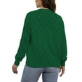 thumbnail image 5 of VERABENDI Women's Casual Cardigan Long Sleeve Front Open Lightweight Rhombic Grid Knit Sweaters,S-2XL, 5 of 9