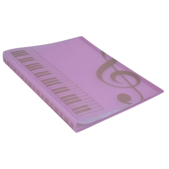 WHAMVOX Music Sheet File Paper Documents Storage Folder 40 Pockets Holder (Pink)