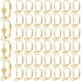 thumbnail image 2 of 1box 200pcs Brass Leverback Earring Findings Ear Wire with Loops Golden 18x10mm Hole: 2mm, 2 of 6