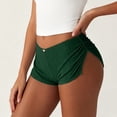 thumbnail image 2 of jiaxiM Micro Shorts for Women Cute Low Rise Side Slit Boyshort Ruched Y2k Lounge Shorts Pj Bottom Slim Sleepwear, 2 of 6