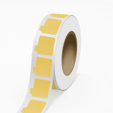 JAM Paper Standard Label Rolls, Lip Balm, 2 1/8 x 2 1/8, Gold Metallic Foil, 125 Labels/Roll