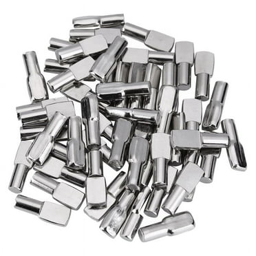 5Mm Cabinet Shelf Support Pegs Spoon Shape Metal Pins for Shelves, 100Pcs Silver Color