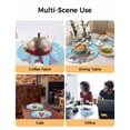 thumbnail image 2 of 15 Inch Round Placemats Set of 4, Christmas Blue Non Slip Heat Insulation PP Table Mats, Cute Gnomes Xmas Winter Snowflakes Washable Place Mats for Kitchen Dining Party Table Decor, 2 of 7